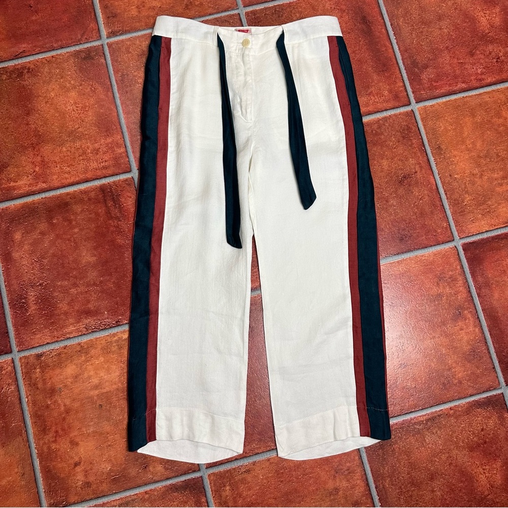 Bensimon Collection Belted Side Stripe Pants